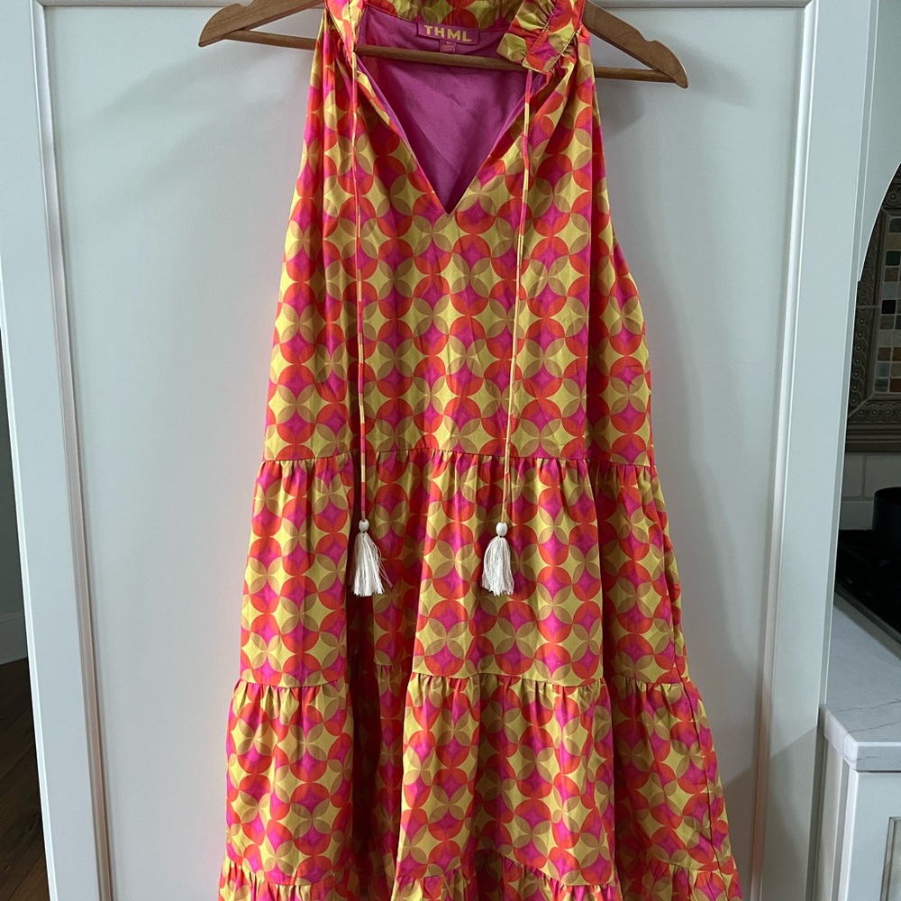 THML Tassle Tie Dress - M